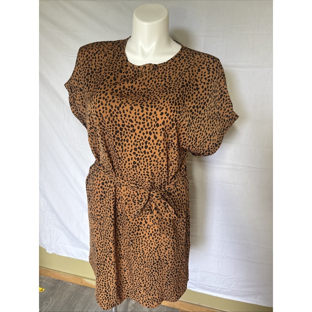 animal print mini dress xl